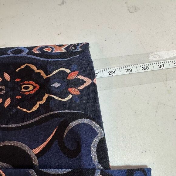 NWT Halogen Women's Brocade Lined Faux Wrap Pencil Skirt Metallic Navy Size‎ 4 - Picture 11 of 12